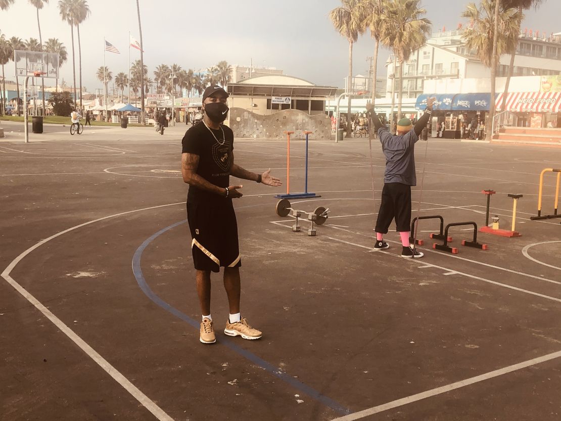 Training Clients on Venice Beach