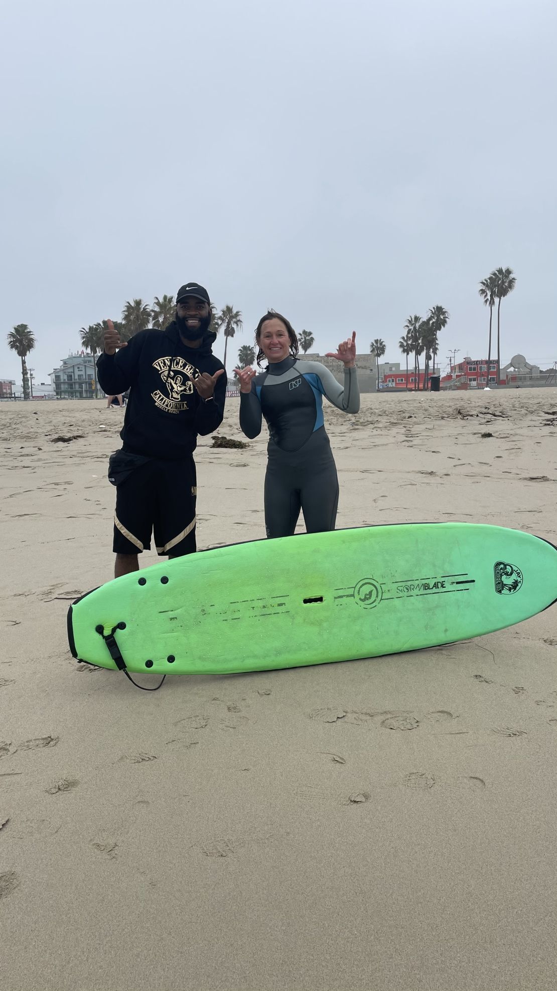 Personal Training Surfer at Santa Monica Beach