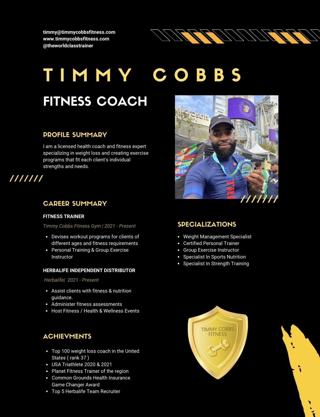 Timmy Cobbs Fitness Bio